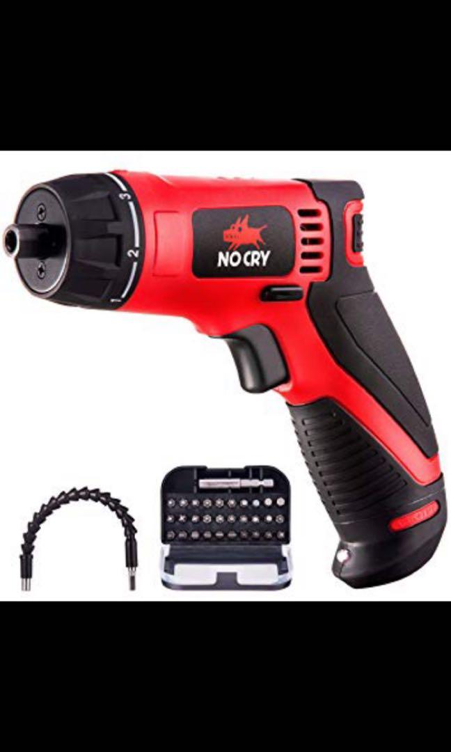 NoCry 10 N.m Cordless Electric Screwdriver - with 30 Screw Bits