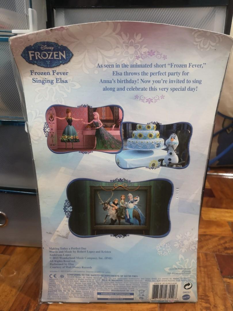 Original Disney Frozen Fever Singing Elsa Doll Hobbies And Toys Toys And Games On Carousell