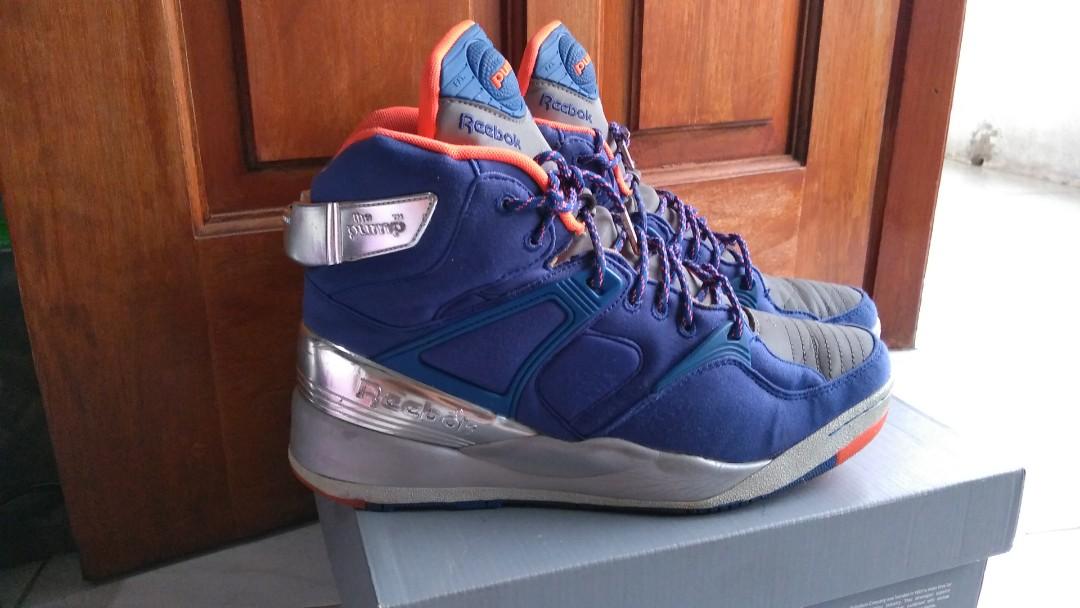 reebok pump grey orange