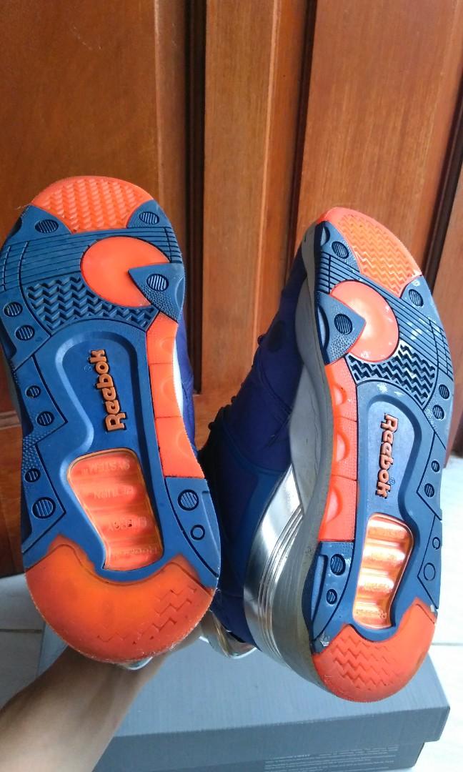 reebok pump grey orange