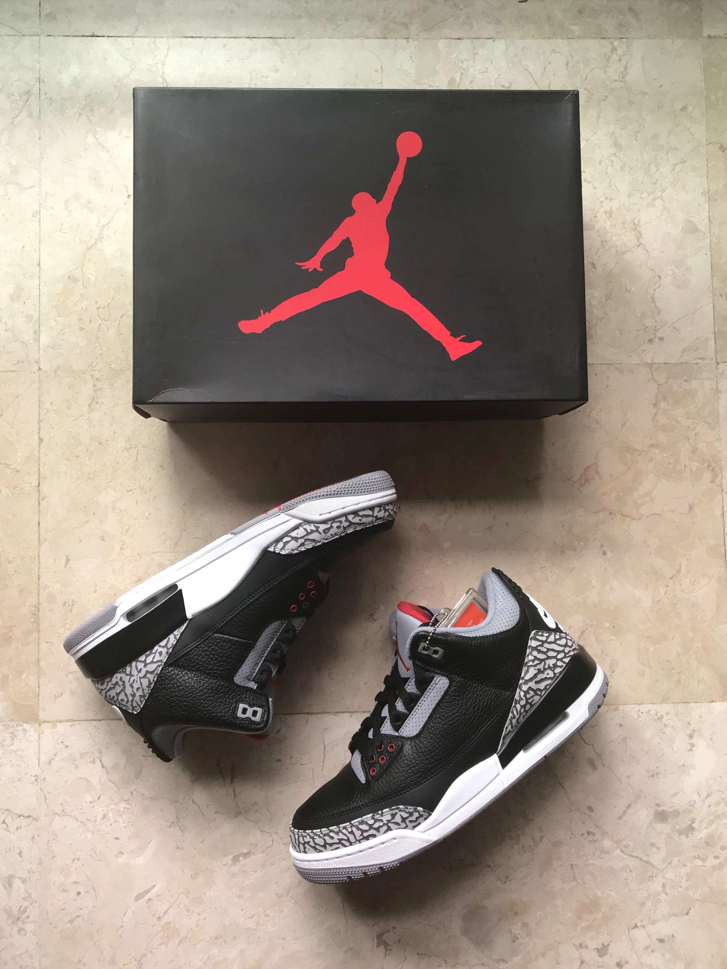 jordan 3 black cement retail