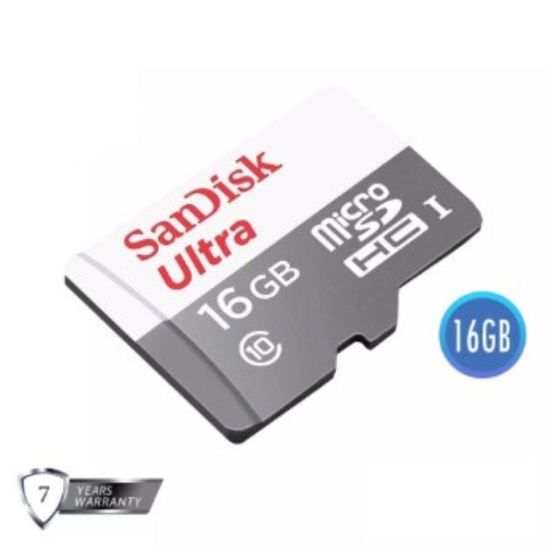 Sandisk Ultra 16gb Micro Sd Card 7yrs Local Warranty Mobile Phones Tablets Mobile Tablet Accessories Mobile Accessories On Carousell