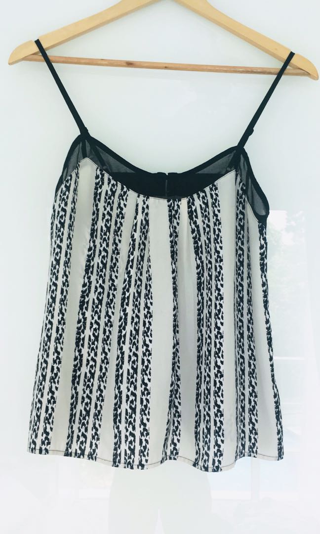 white chiffon cami top