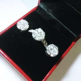 Diamond Illusion Set - Ring, Earring, Necklace