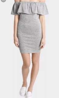MISS SHOP grey off shoulder dress (BNWT)