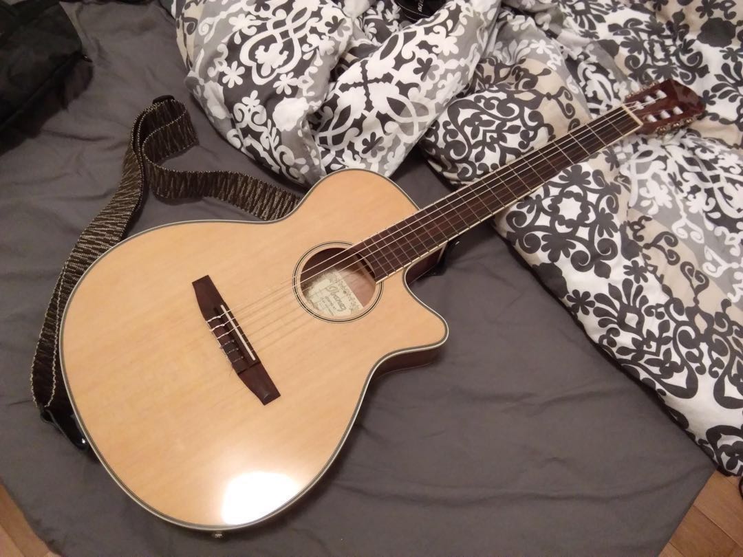 acoustic electric guitar ibanez aeg8tne nt
