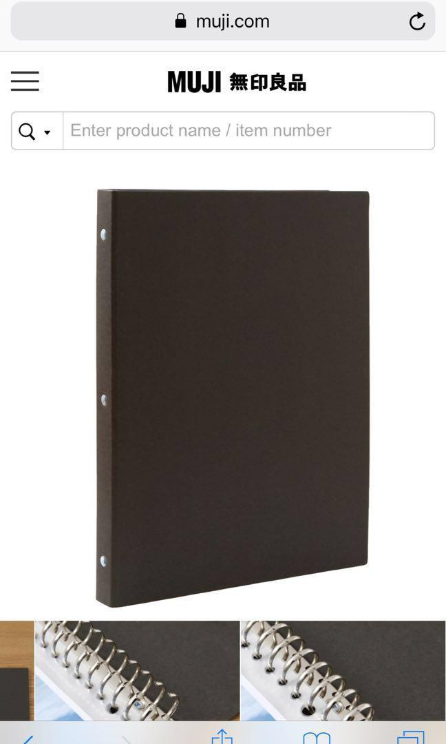 Bn Muji Binder And Loose Leaf Paper In Grid A4 Books Stationery
