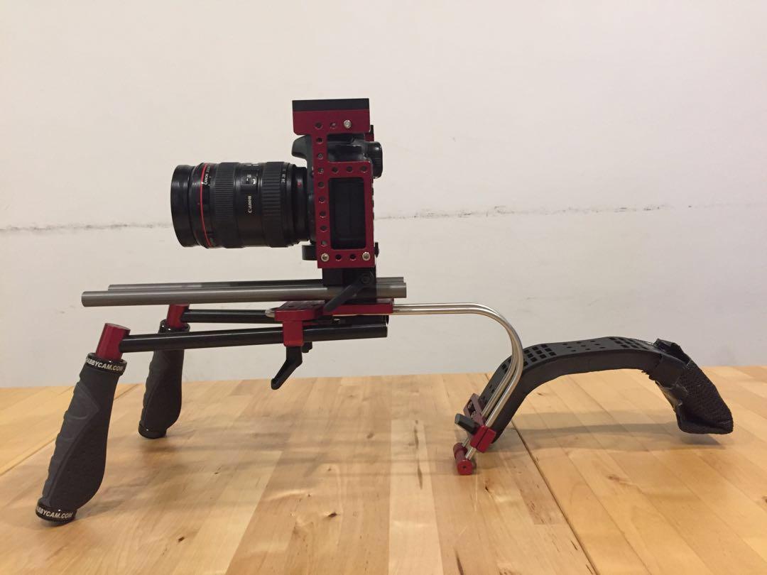 Camera rig and Canon DSLR cage, Photography, Video Cameras on Carousell