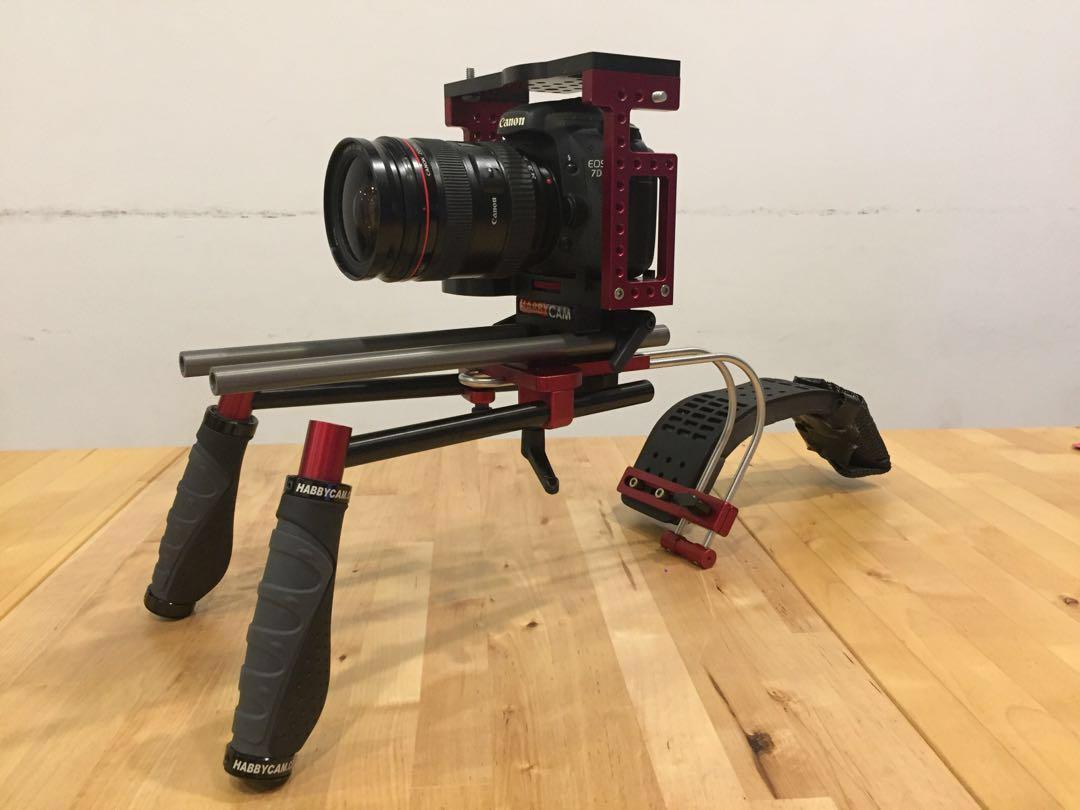 Camera rig and Canon DSLR cage, Photography, Video Cameras on Carousell