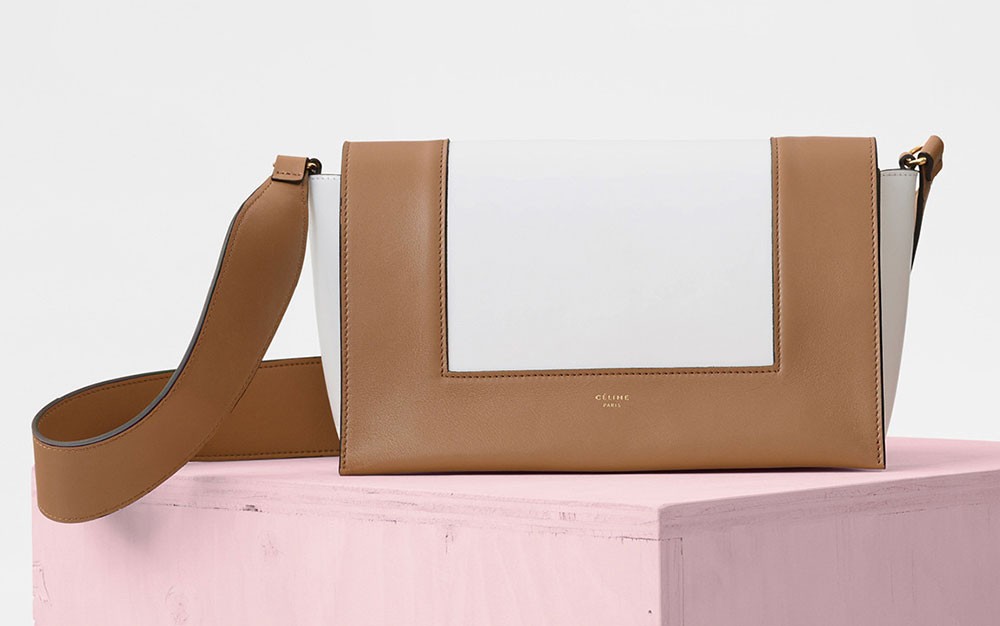 Celine Frame bag medium white camel Women s Fashion Bags Wallets on Carousell