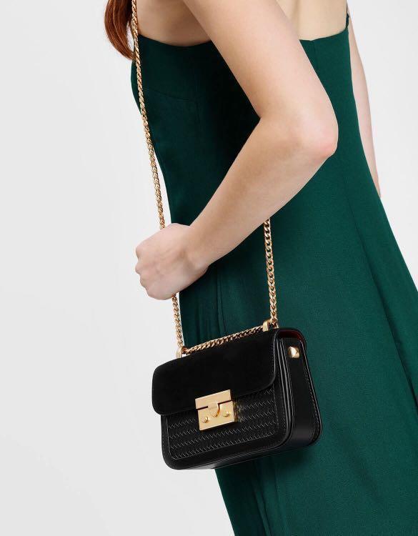 Charles and keith front flap push lock bag new arrivals