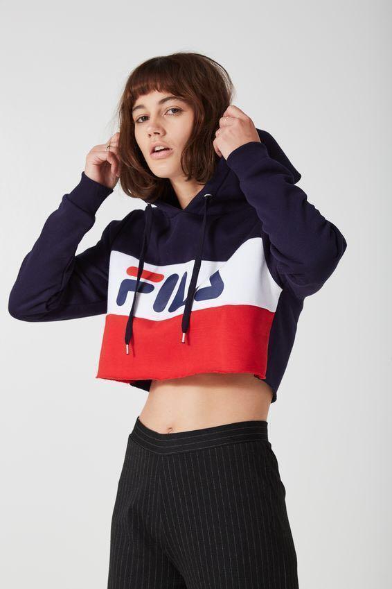 cropped hoodie fila