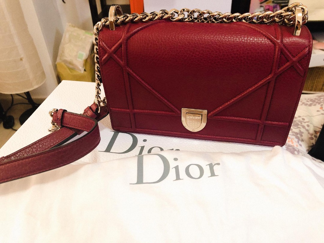 Red new arrivals diorama bag