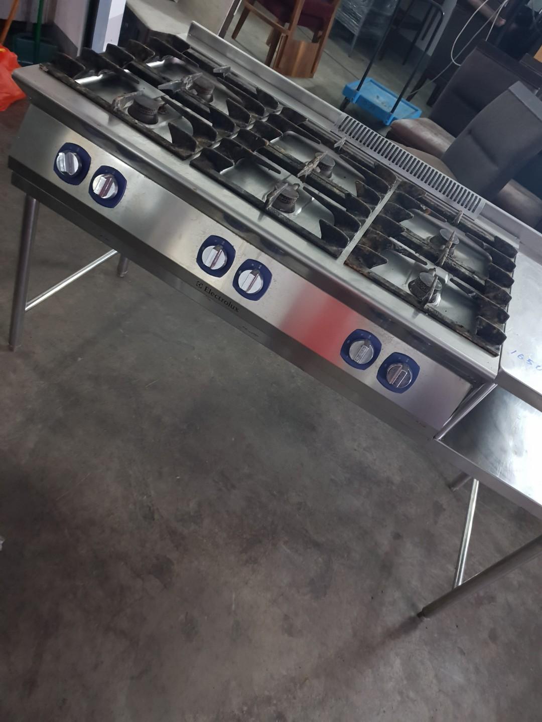 Electrolux Ss 6 Burner Gas Cooking Stove Boiling Top Commercial Kitchen Equipment Home Appliances Kitchenware On Carousell
