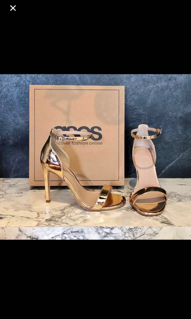 Asos rose gold heels best sale