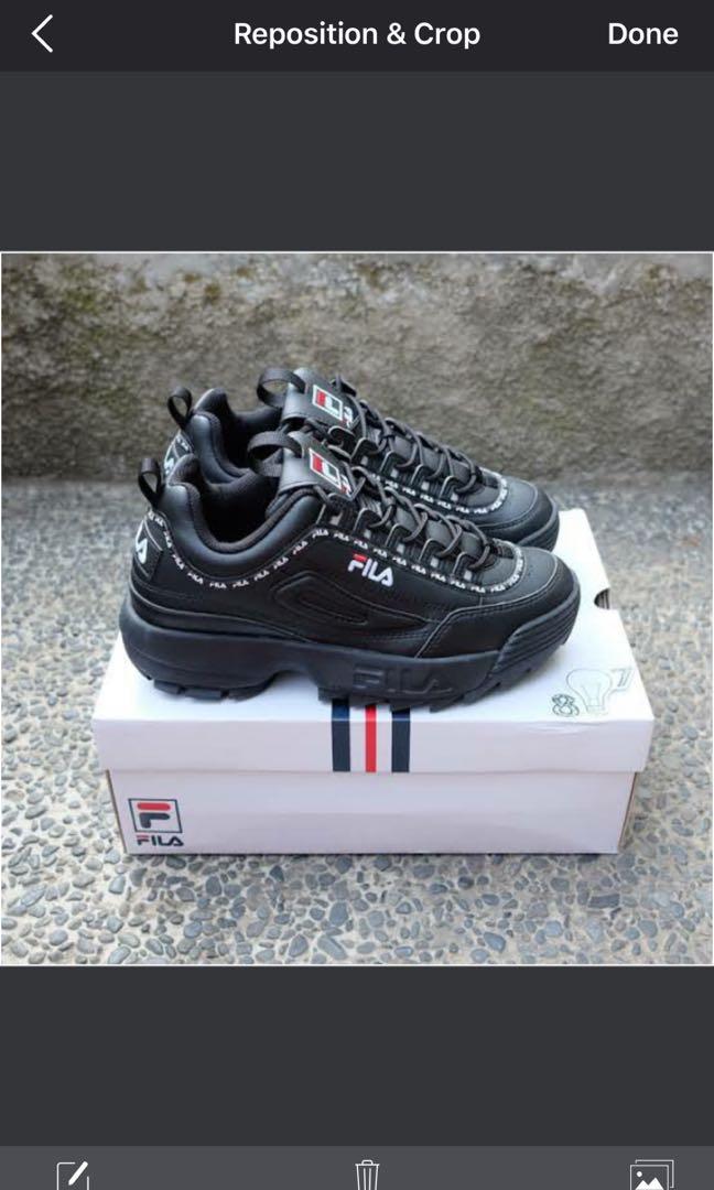 fila disruptor 2 tapey tape white black