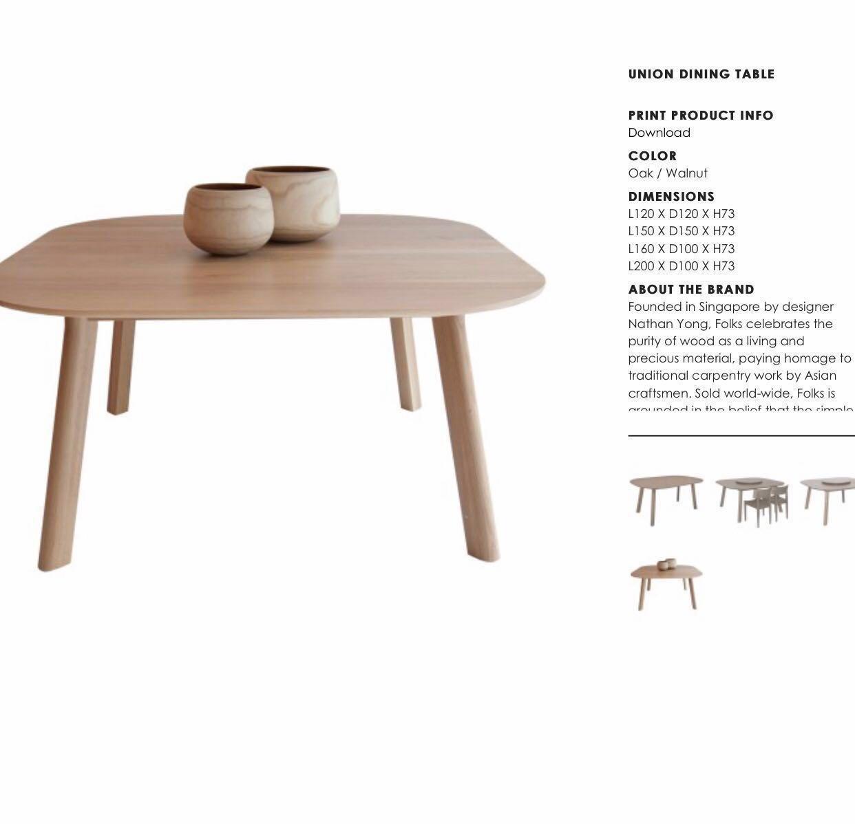 Grafunkt Folks Union Dining Table Furniture Tables Chairs On Carousell