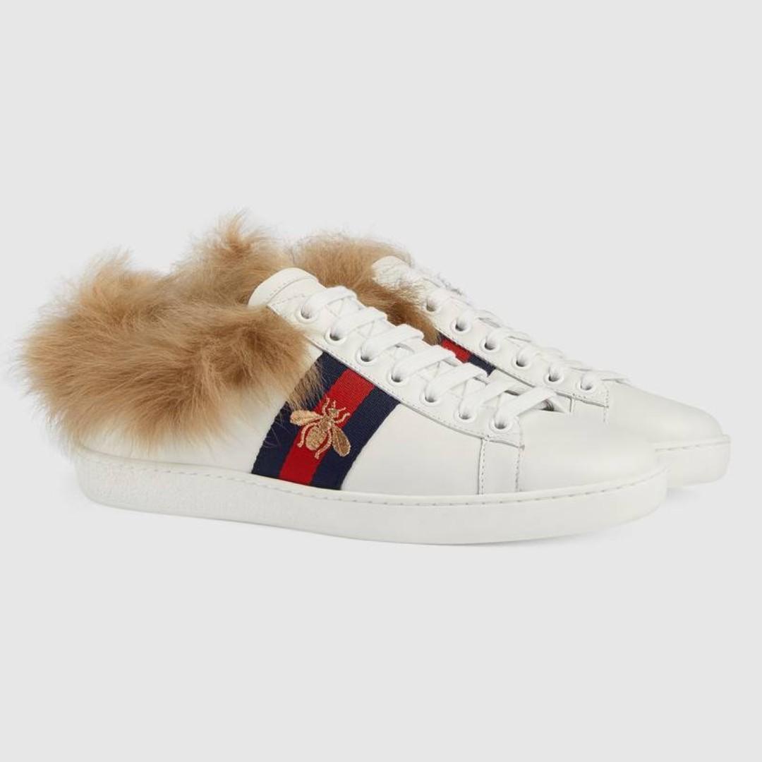 gucci ace sneaker with wool