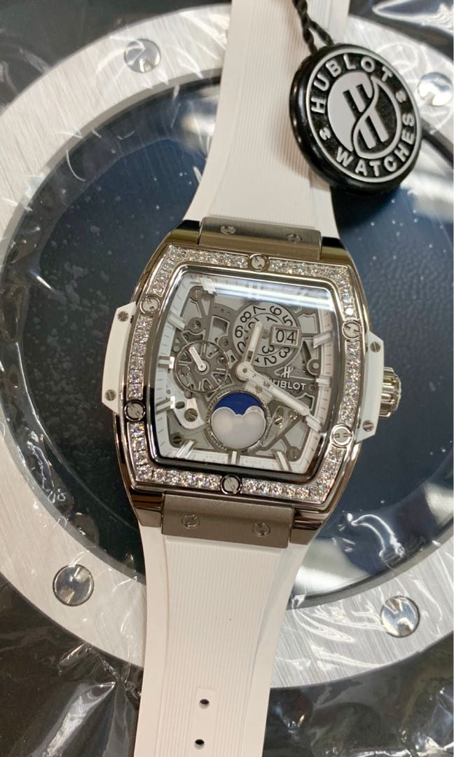 hublot spirit of big bang moonphase titanium white diamonds