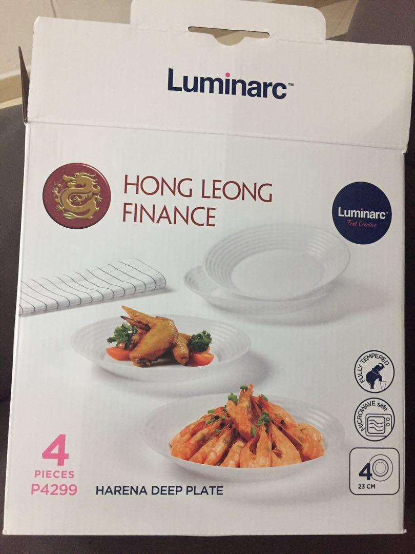 Luminarc plates microwave safe, Everything Else on Carousell