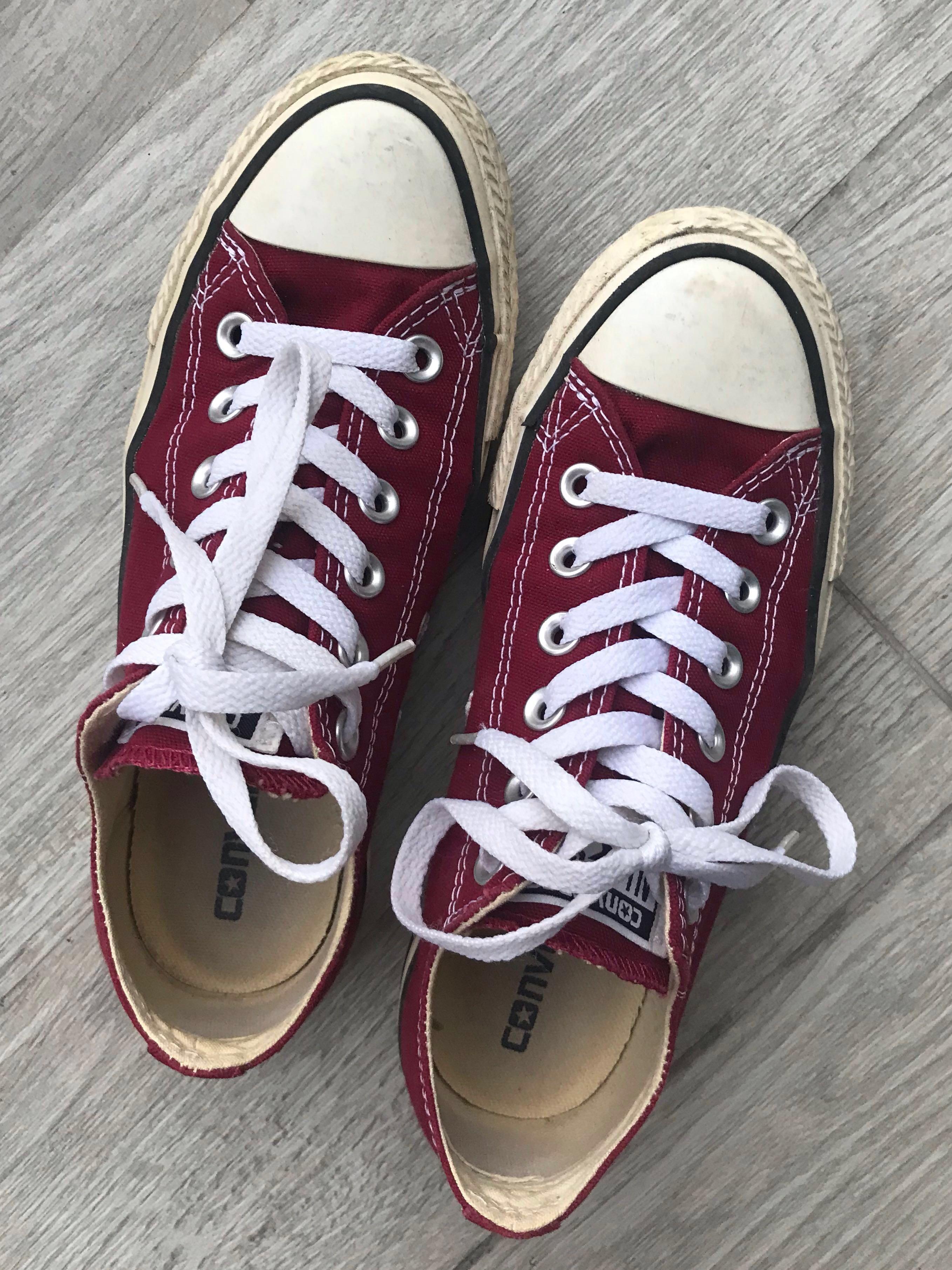 Maroon converse sale women