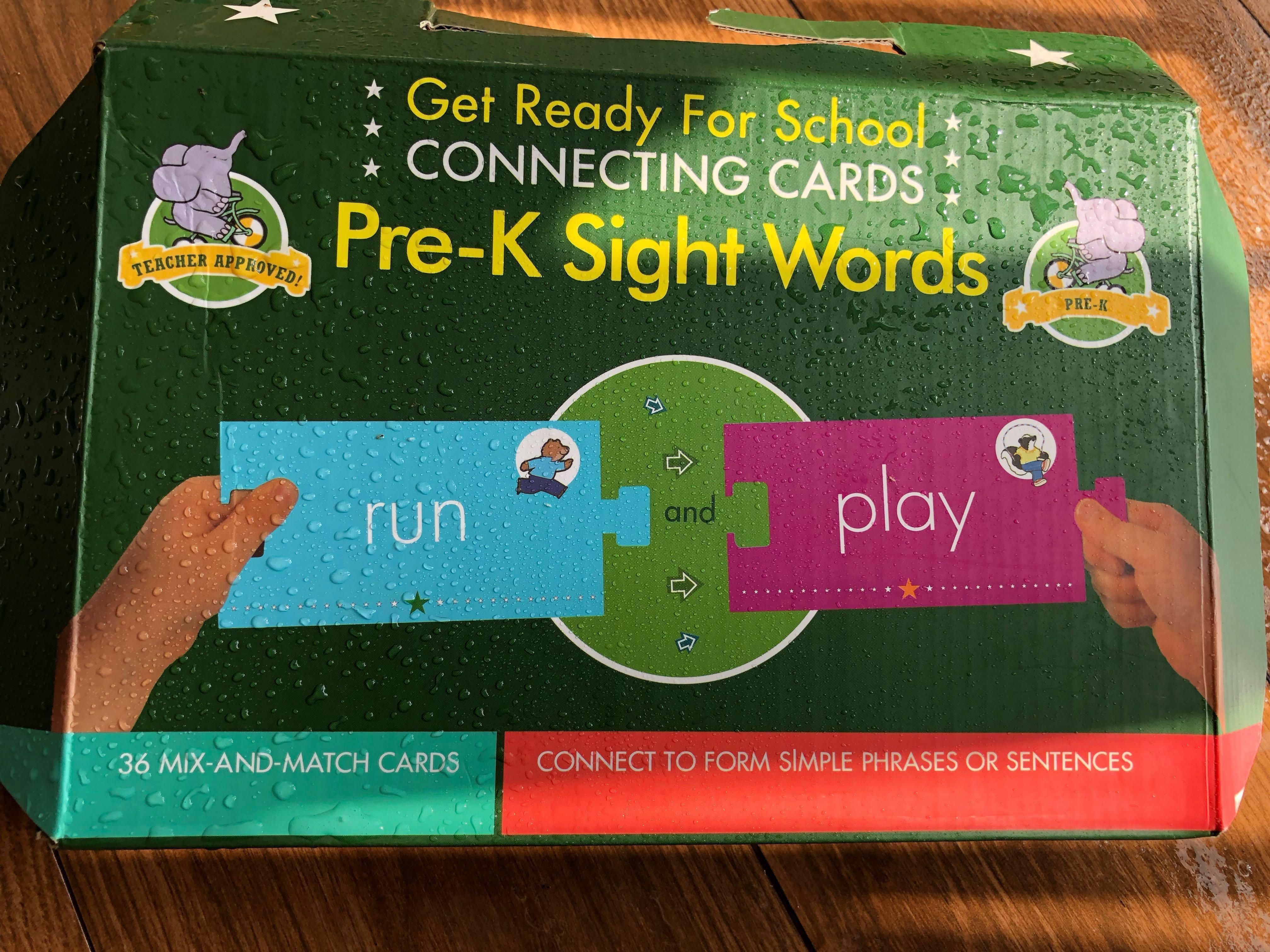 Pre K sight word connecting words, Hobbies & Toys, Toys & Games on Carousell