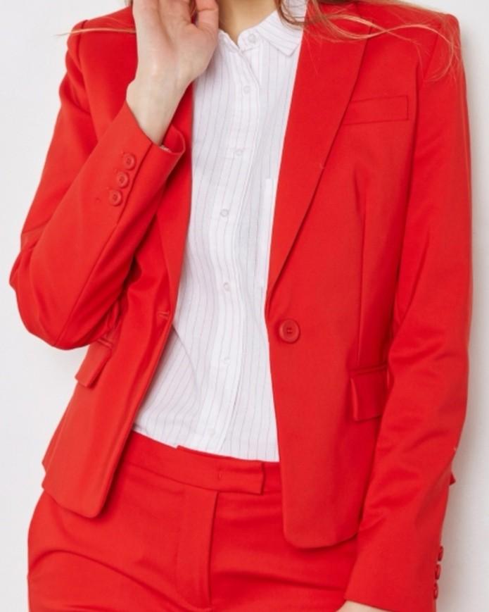 Red blazer cheap mango