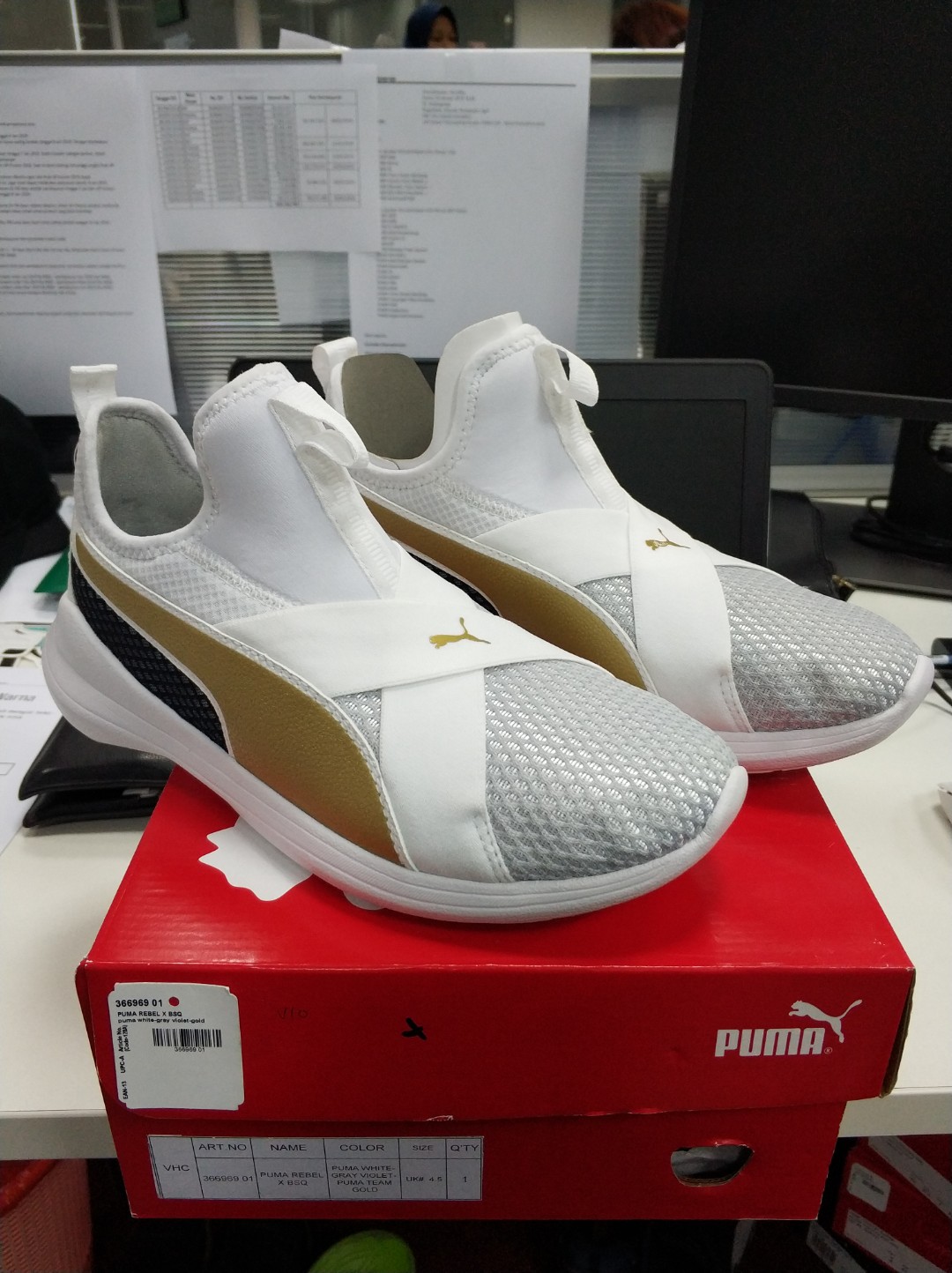 Puma Rebel X Bsq Zumba Size 37 5 Fit 38 Fesyen Wanita Sepatu Di Carousell