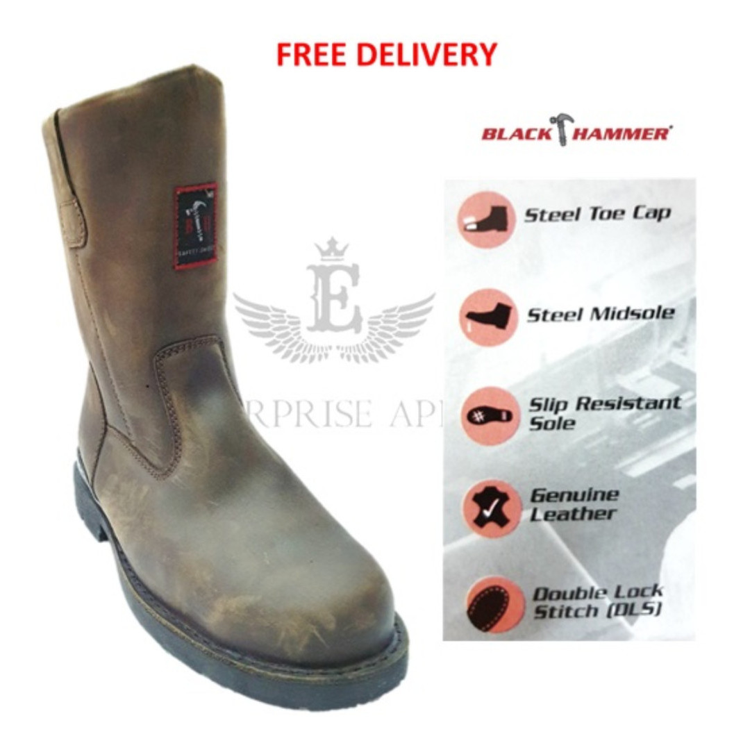 safety boots black hammer