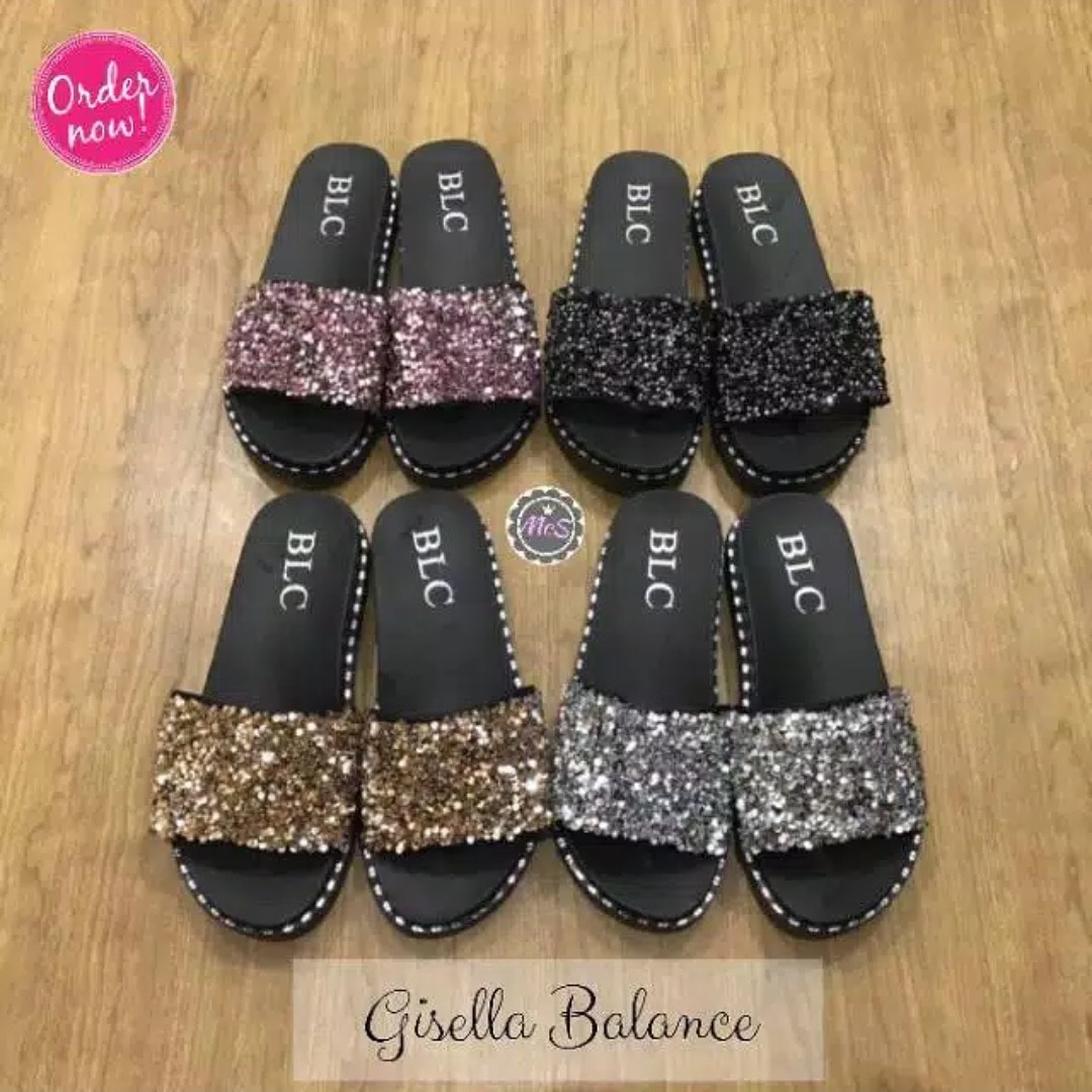 Sandal bling bling gliter, Fesyen 