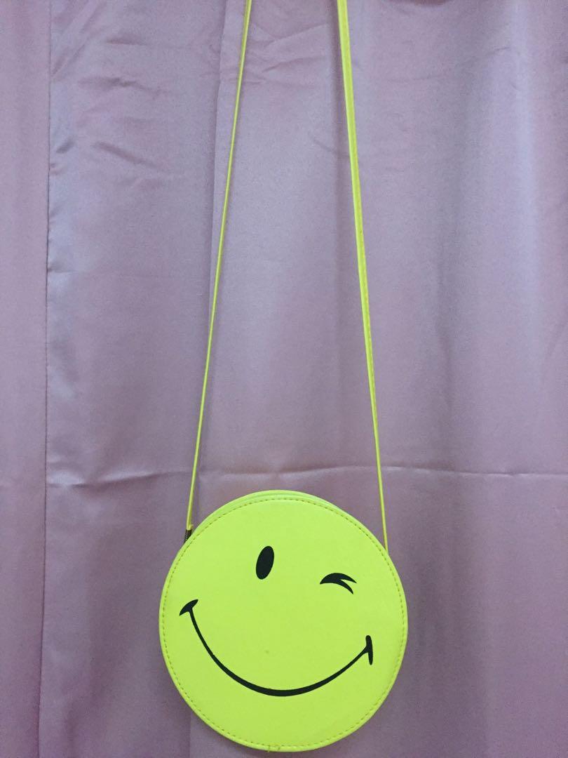 smiley sling bag