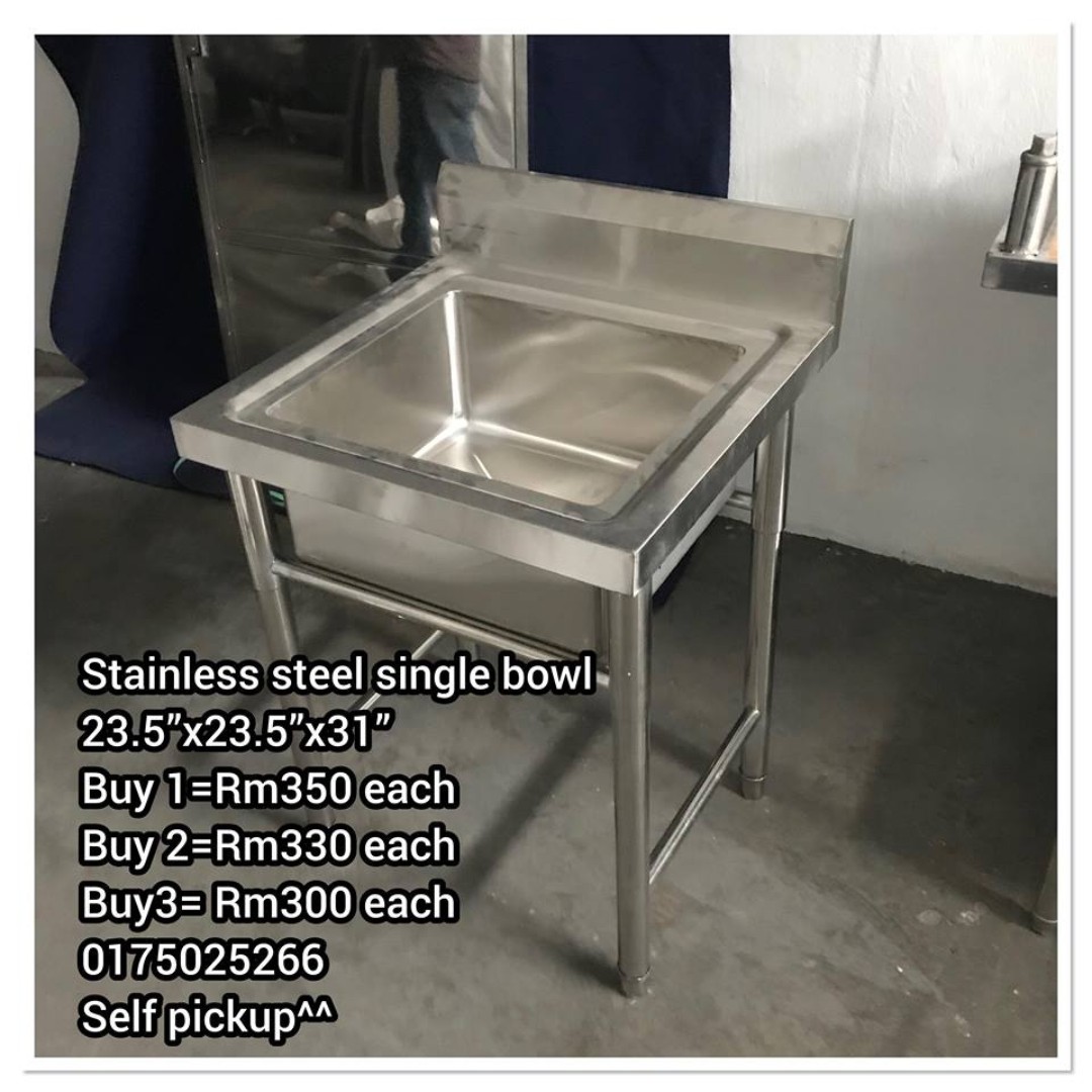 Stainless Steel Dapur Sinki Table Meja Kitchen Appliances On Carousell
