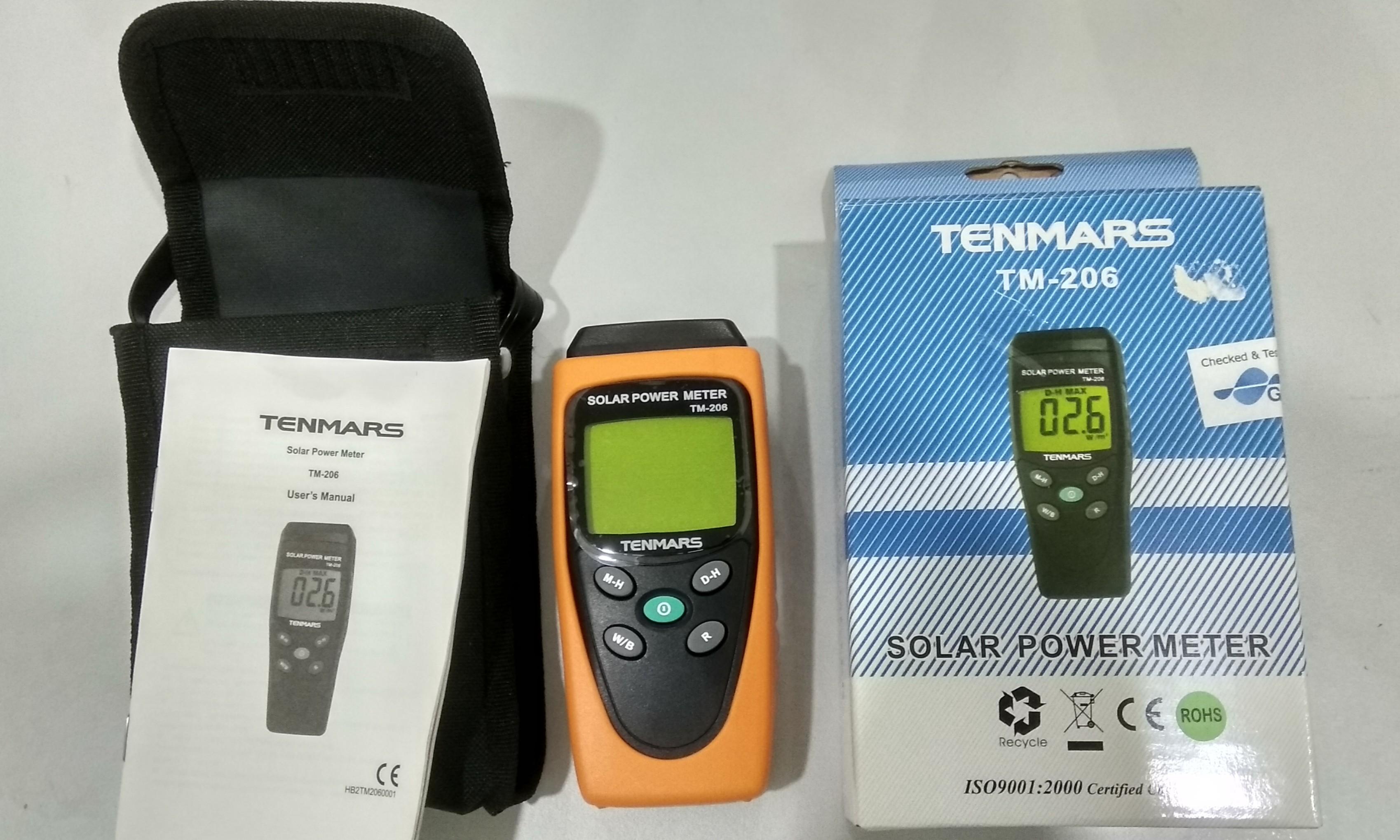 Still NEW - Tenmars TM-206 BTU Solar Power Meter Radiation Energy Cell  Sensor Tester