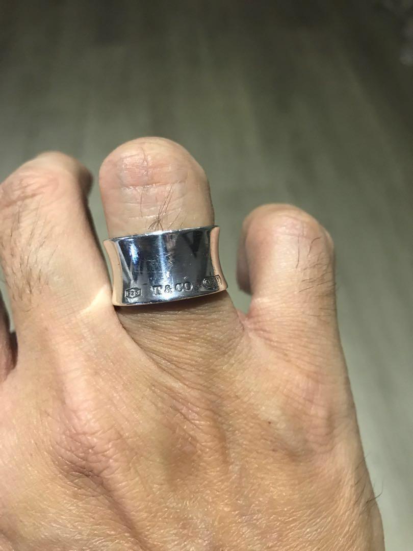 Tiffany co Silver ring Tiffany 1837 Authentic Luxury