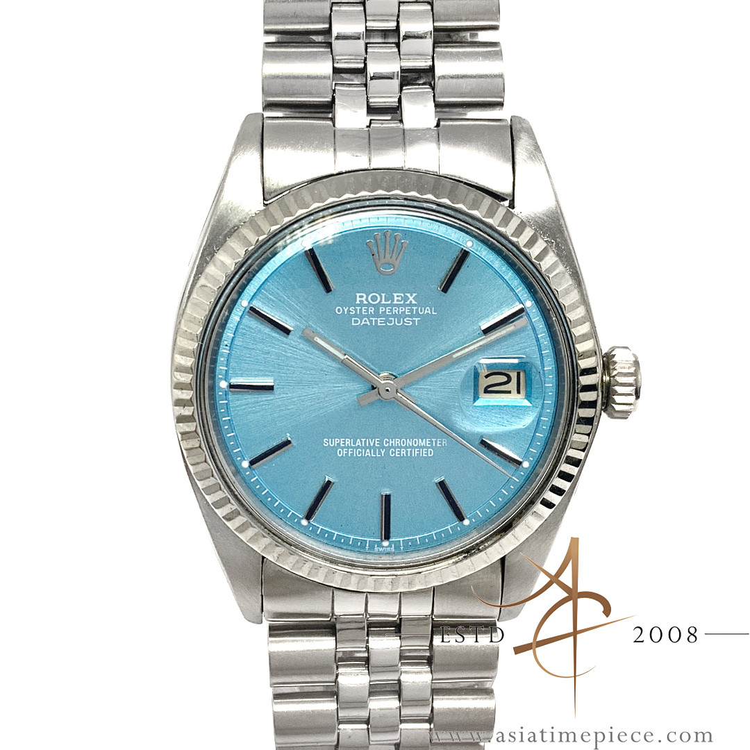 [Unique] Rolex Datejust 1601 Custom Sky Blue Dial Vintage Watch (1972 ...