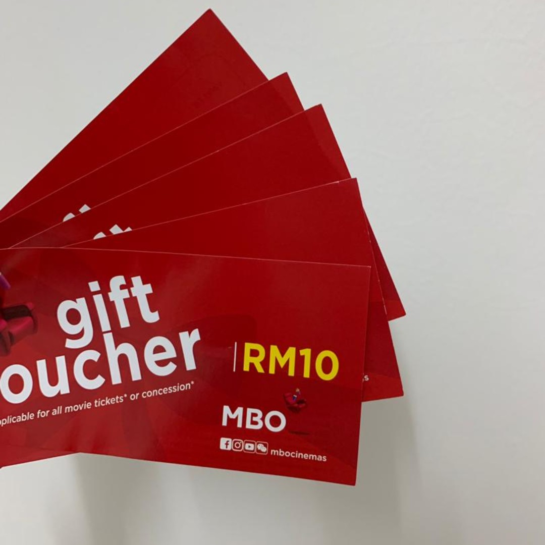 5 X Rm10 Mbo Cinema Cash Voucher Rm45 Tickets Vouchers Gift