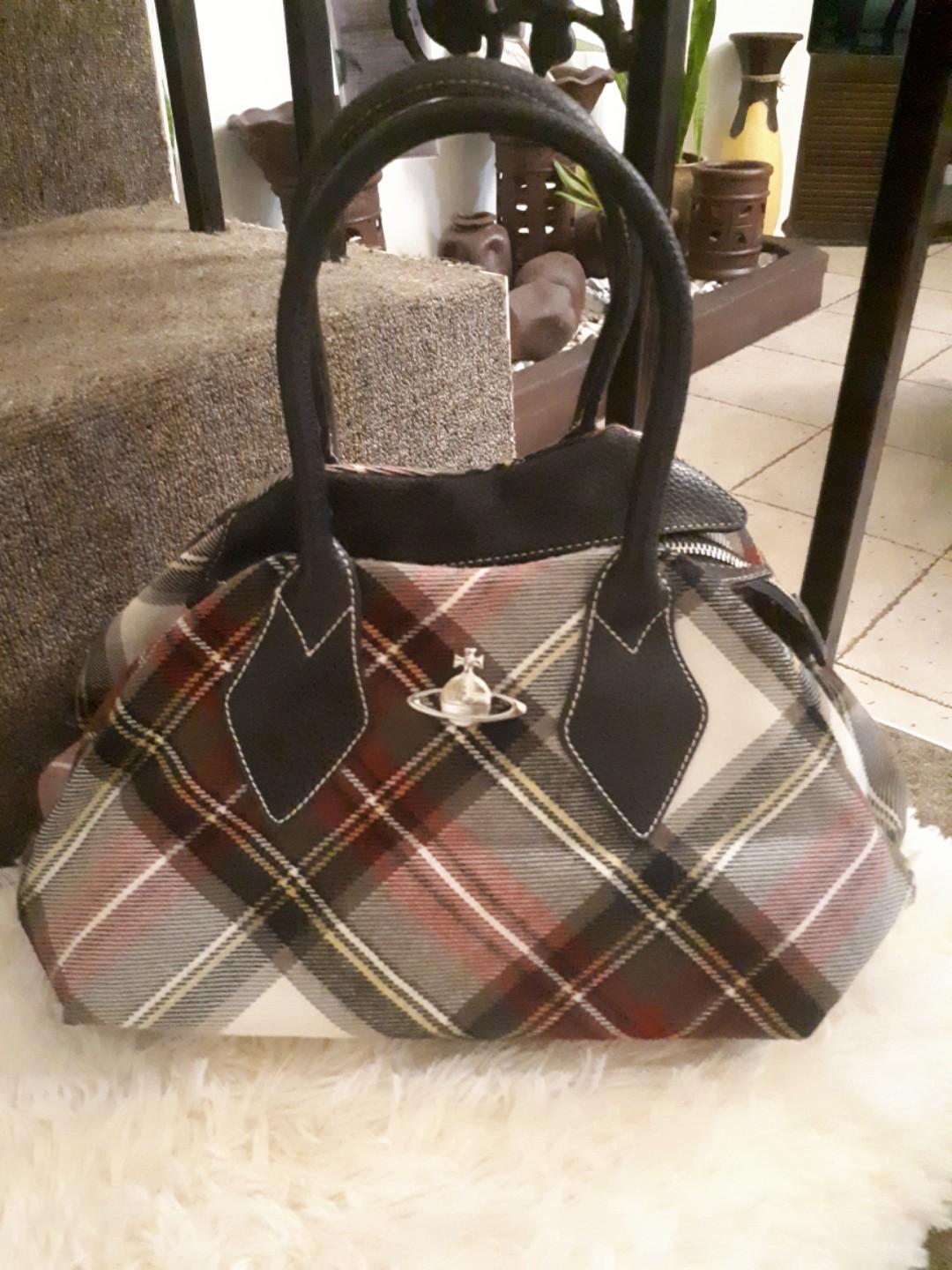 Vivienne westwood tartan derby bag cheap