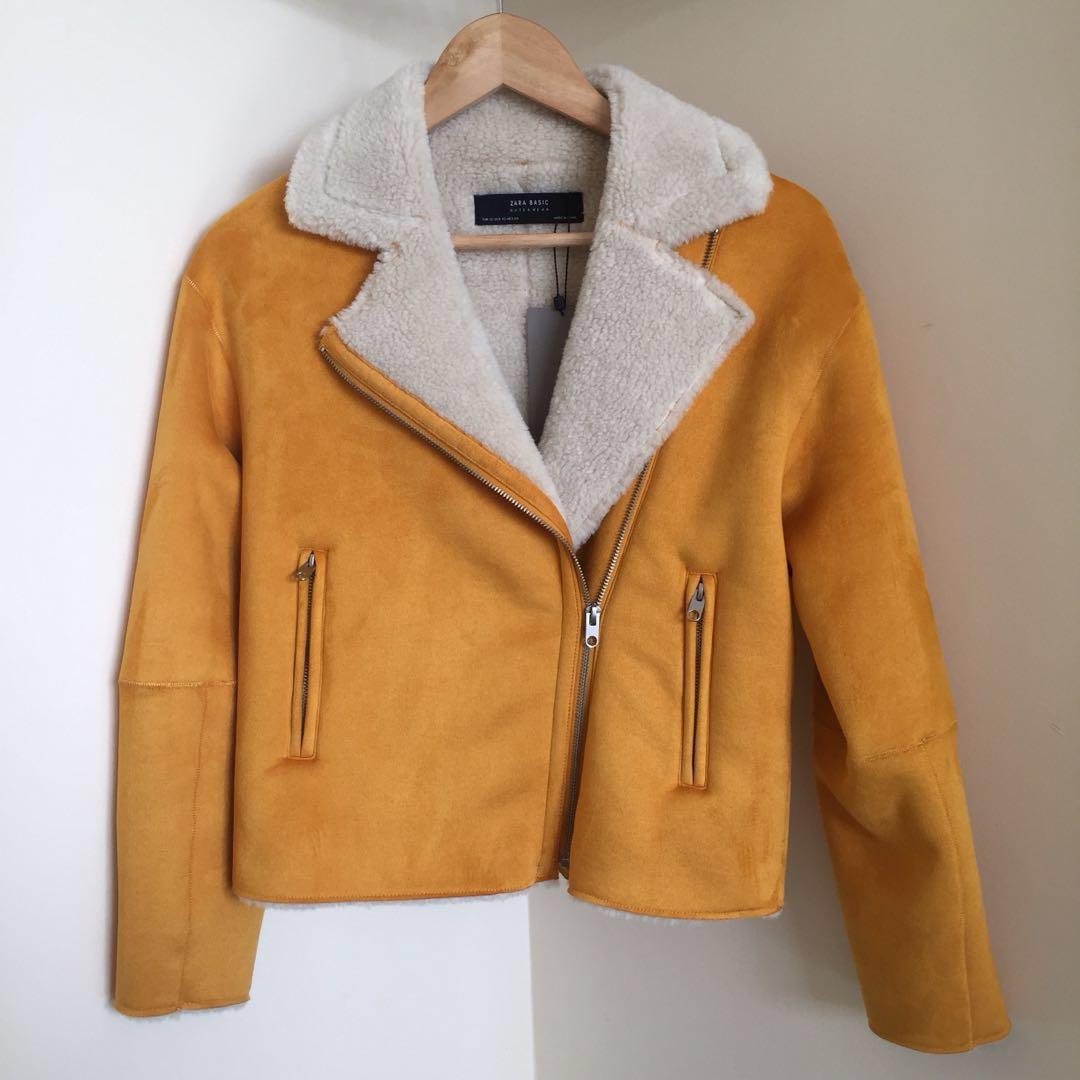 zara women's faux suede jacket
