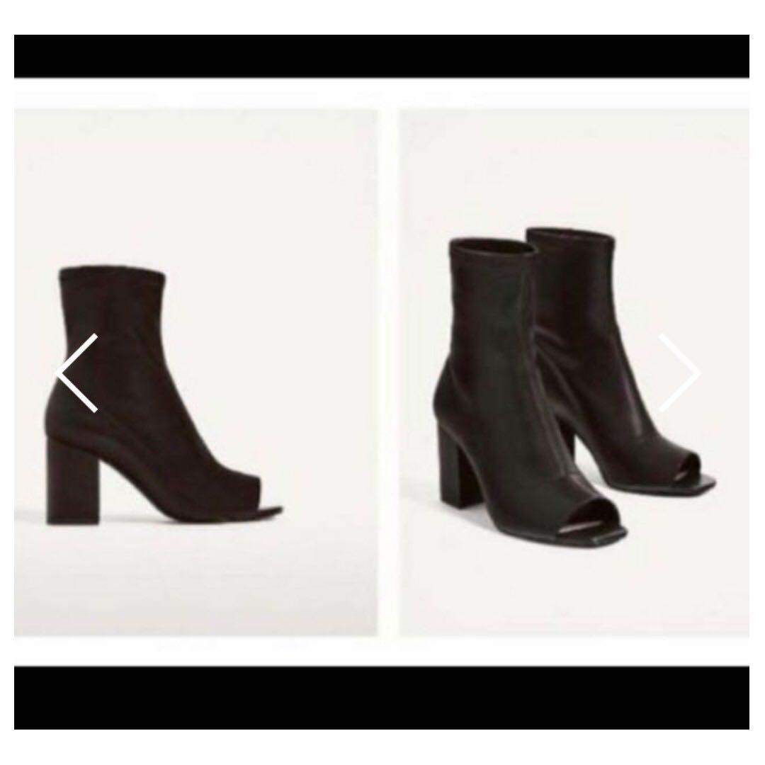 zara peep toe boots