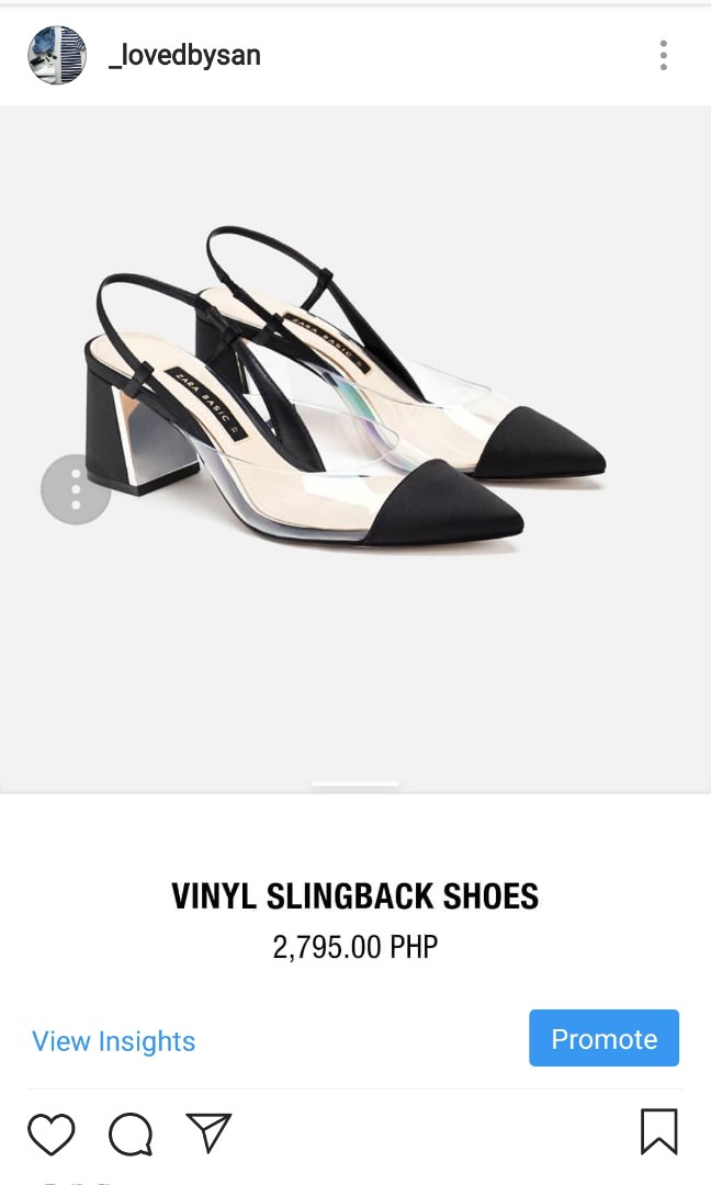 vinyl slingback shoes