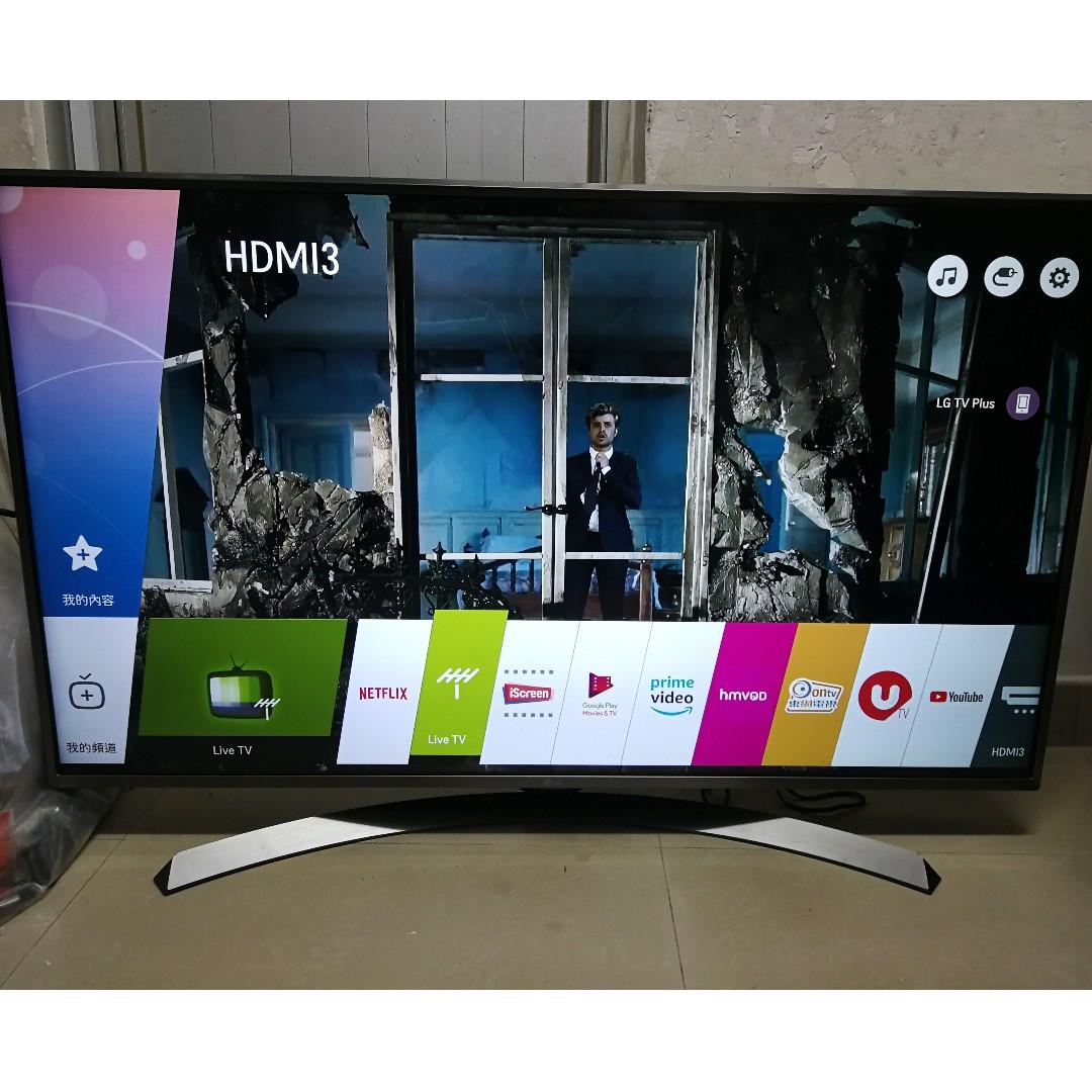 43吋LG 43UJ6500 4K smart tv 電視, 家庭電器, 電視& 其他娛樂, 電視