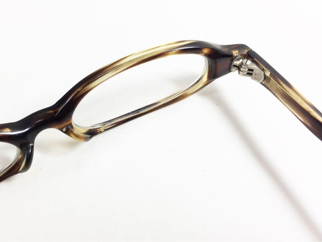 日本手工眼鏡角矢甚治郎其之一賽璐珞日本製手工鏡框茶色虎斑50-17 泰