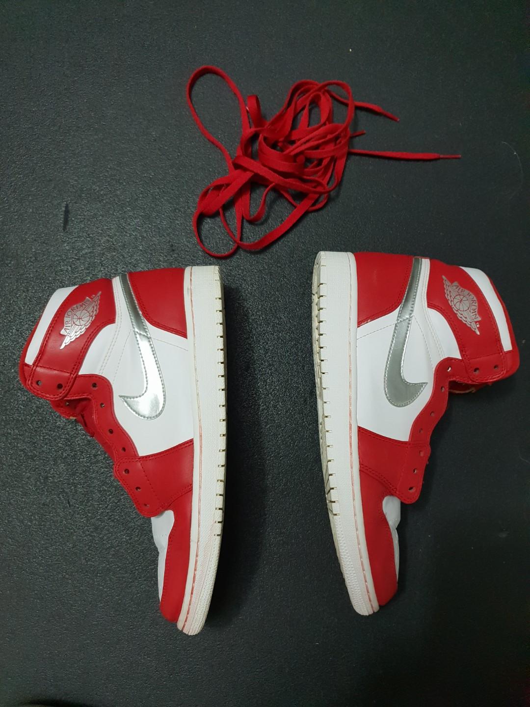 air jordan 1 retro high silver medal