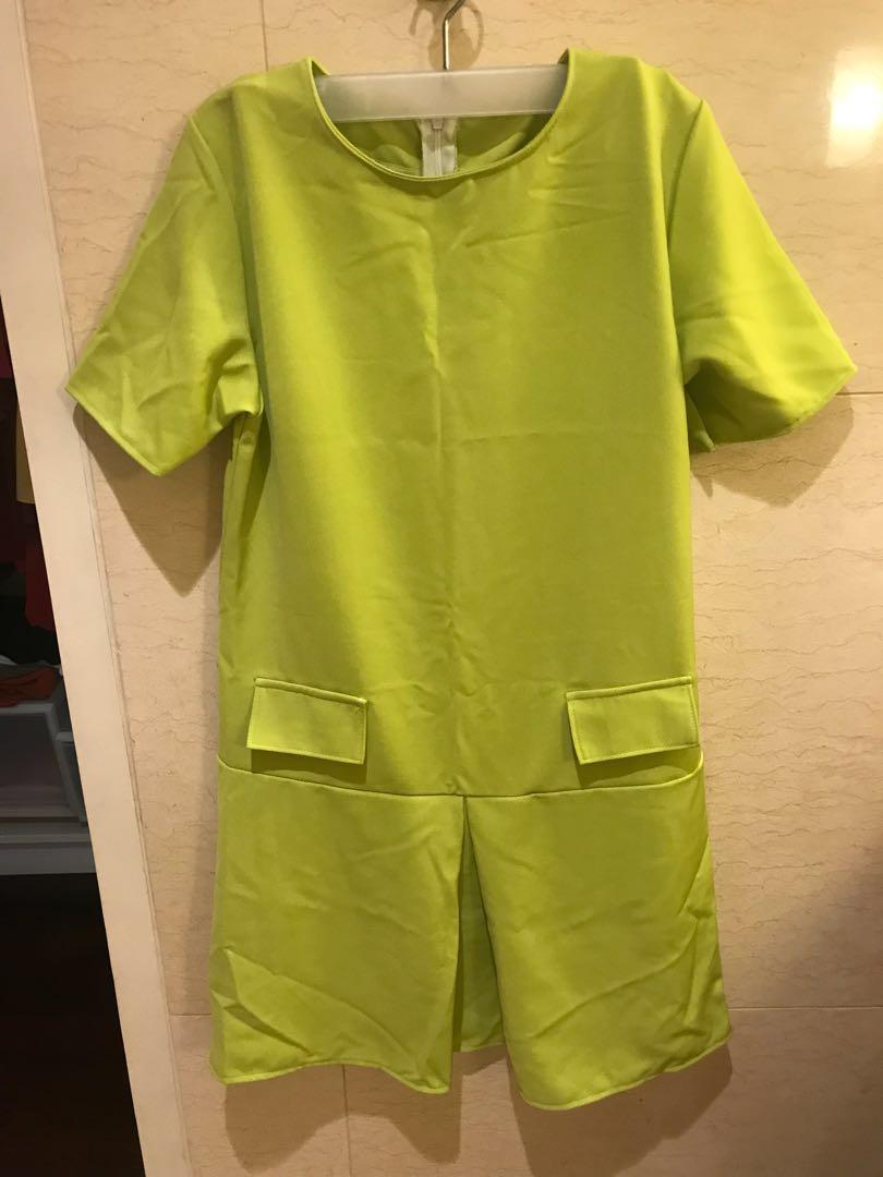 The Deidre Dress in Apple Green