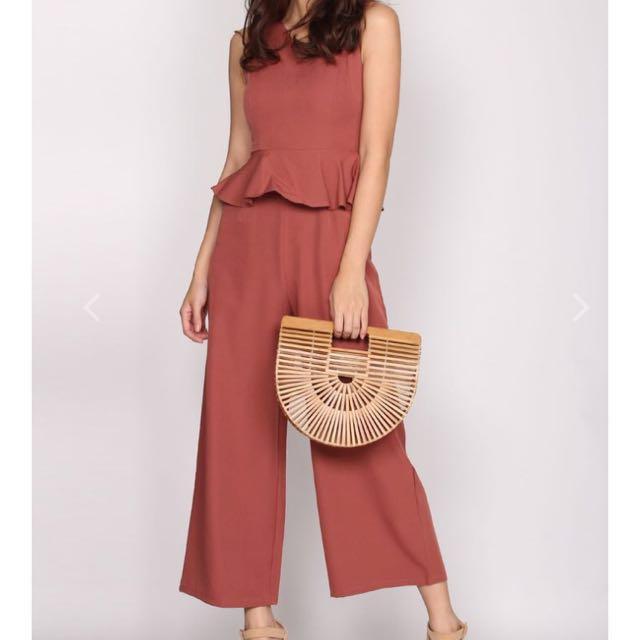 Basic Jumpsuit (Category: Jumpsuits) located in Singapore. Submitted by xh2512 (Listing ID 153070677, Image 1). Description: Brand new in plastic Size S. Refer to measurements on second photo!.