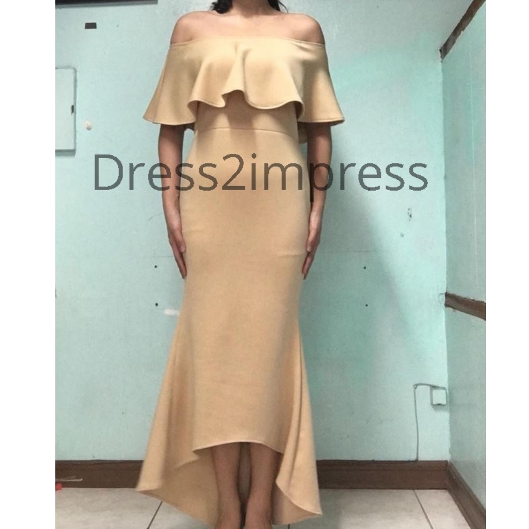 beige dress for plus size