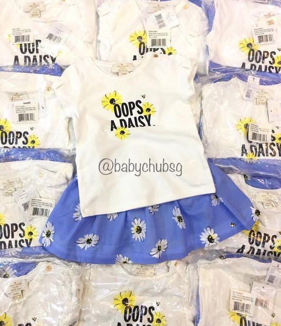 BN: Kate Spade Daisy Dot Skirt Set, Babies & Kids, Babies & Kids Fashion on  Carousell