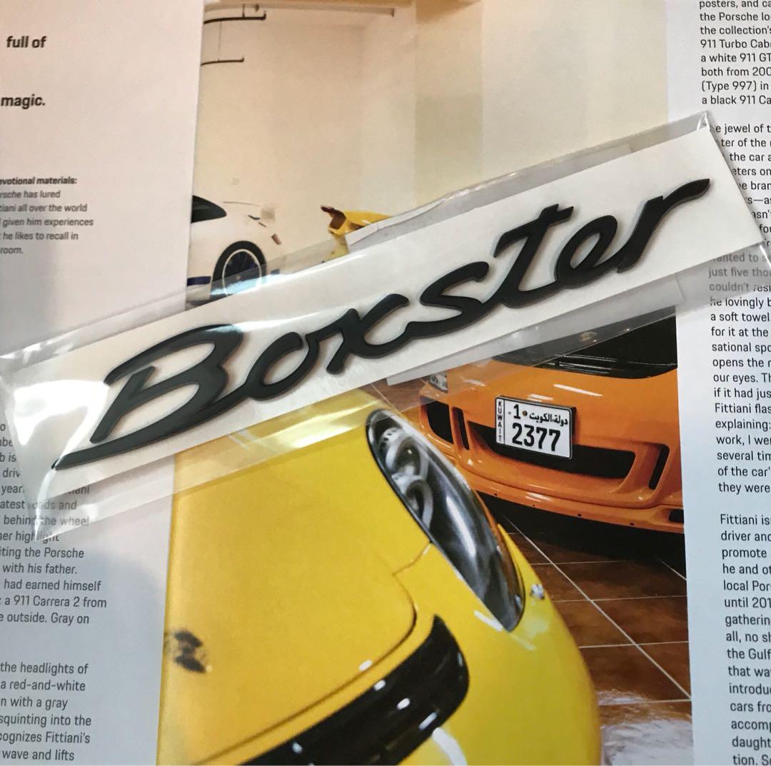 Bnib Satin Black Boxster Emblem For Porsche Car Accessories Accessories On Carousell