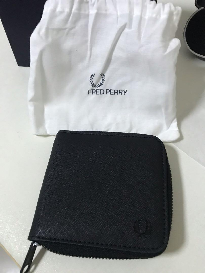Brand New Fred Perry Men s Saffiano Zip Around Wallet