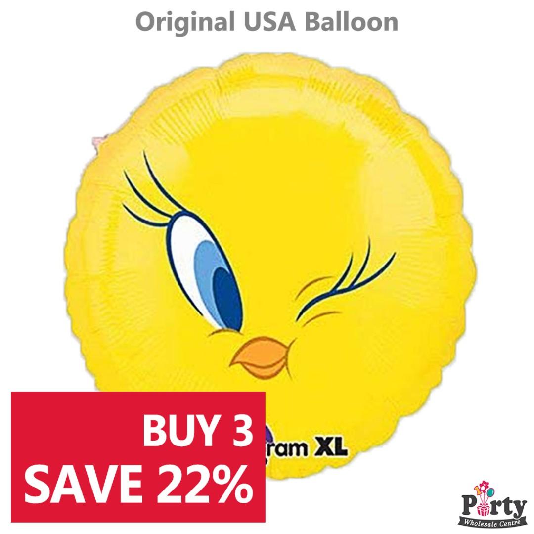 Buy 3 Save 22 Looney Tunes Tweety Foil Balloon 18inch Tweety Bird
